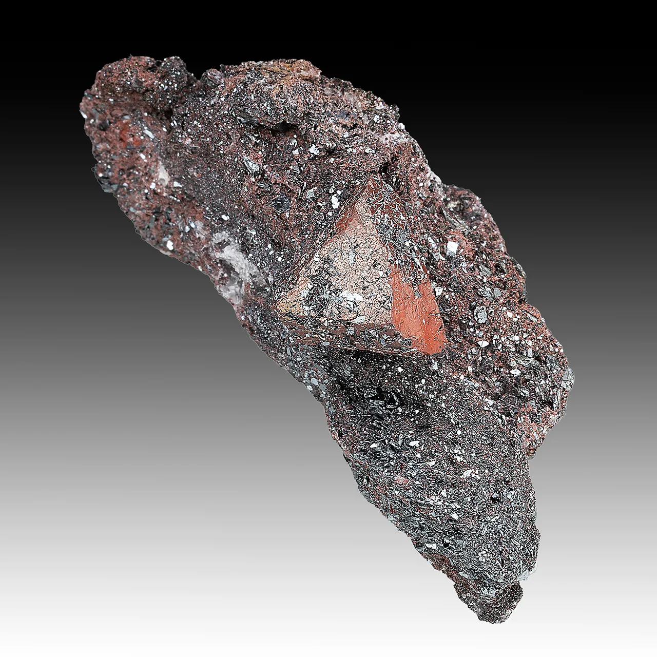 Zunyite with Hematite - image 1