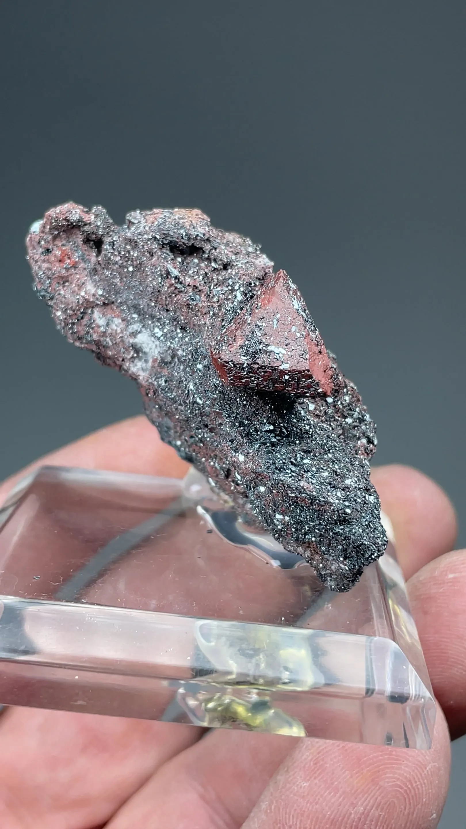 Zunyite with Hematite - image 2