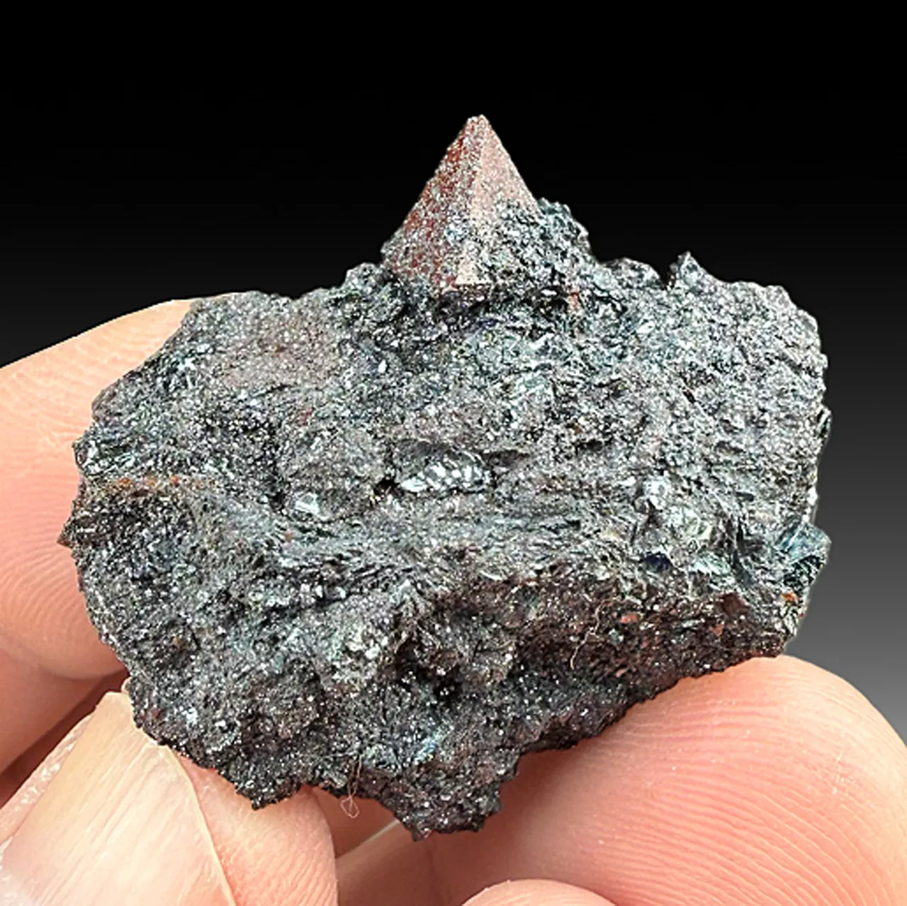 Zunyite with Hematite - image 1